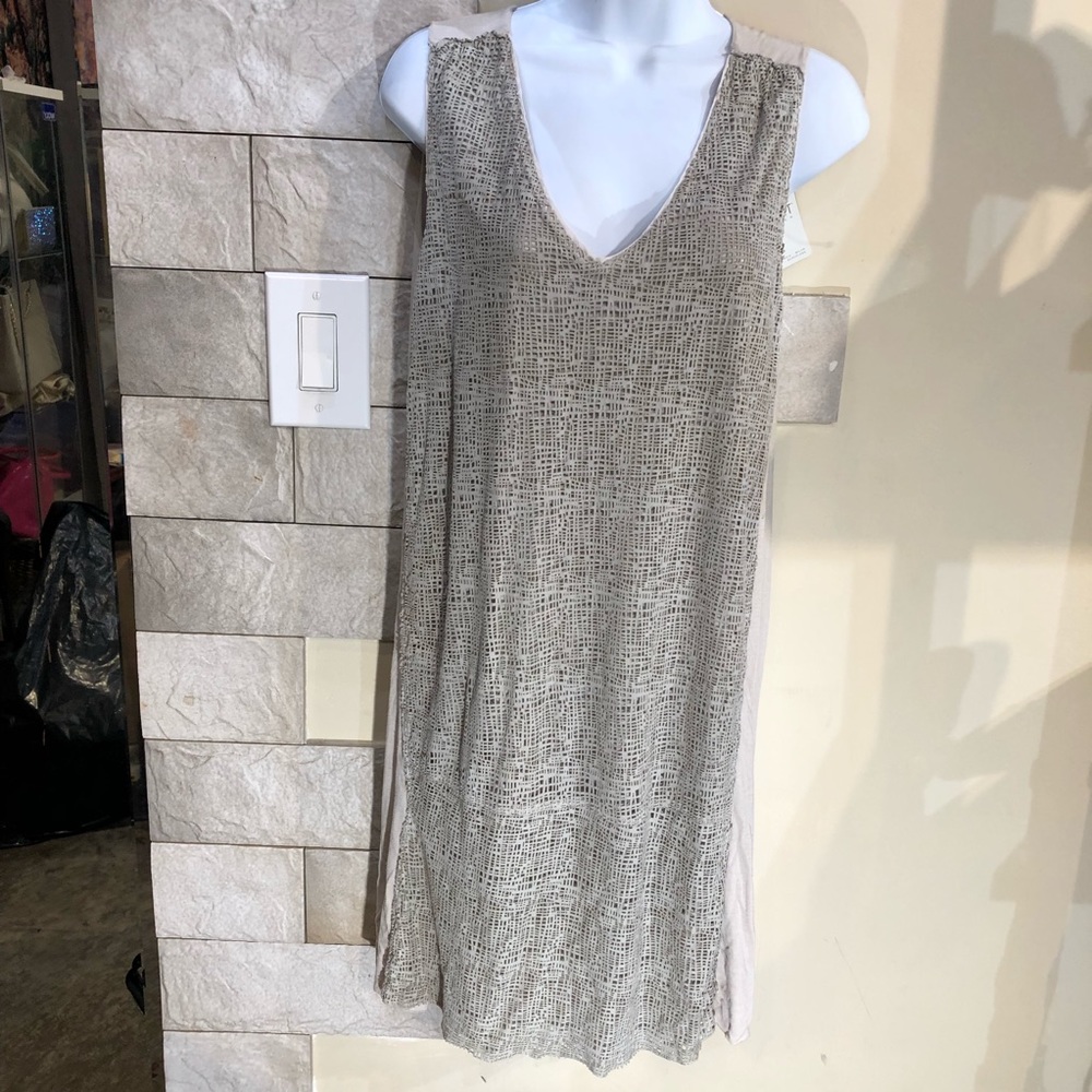 TRANSIT LEATHER & COTTON DRESS